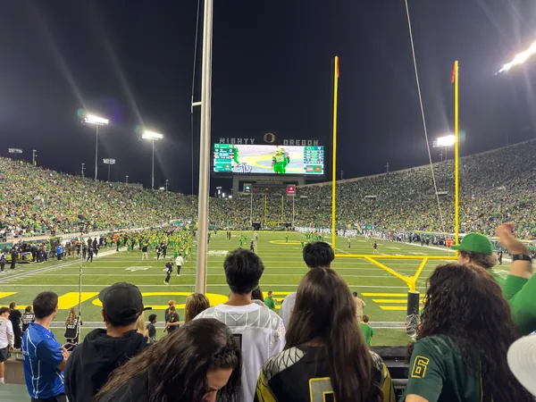 The field and stands during the second half.