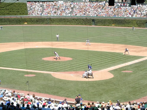 Another pitch seen from the upper deck.
