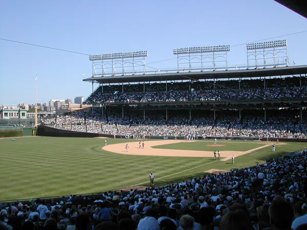 The infield and crowded stands.