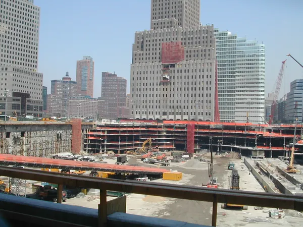 Another view across the construction site.