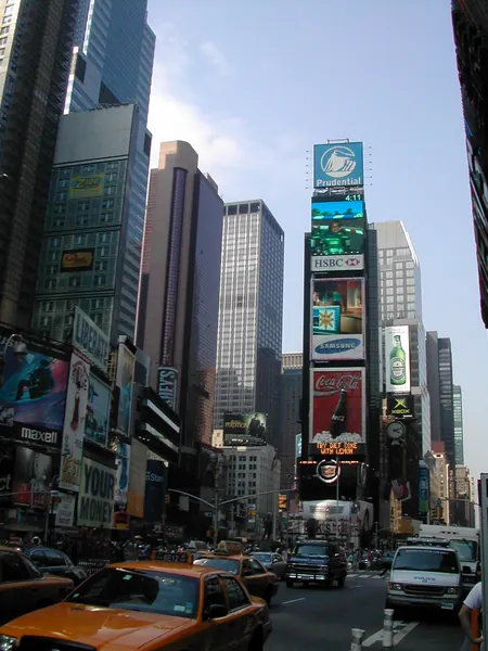 Another view along the crowded Times Square corridor.