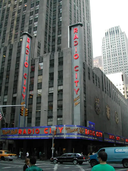 Radio City Music Hall and surrounding towers.