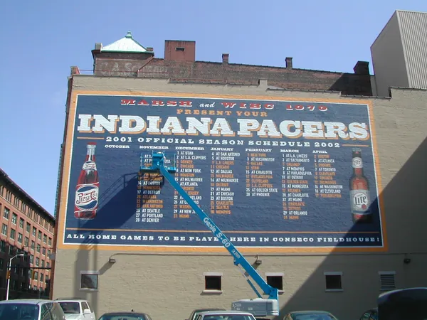 Another view of the Pacers mural.